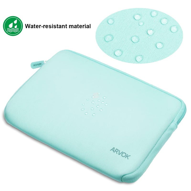 Arvok 11 11.6 12 Inch Laptop Sleeve Case for MacBook Air 12, Water-Resistant Neoprene Notebook Computer Tablet Sleeve, Carrying Bag Cover for Chromebook/HP/Dell/Lenovo/Asus/Acer, Light Green - Image 5